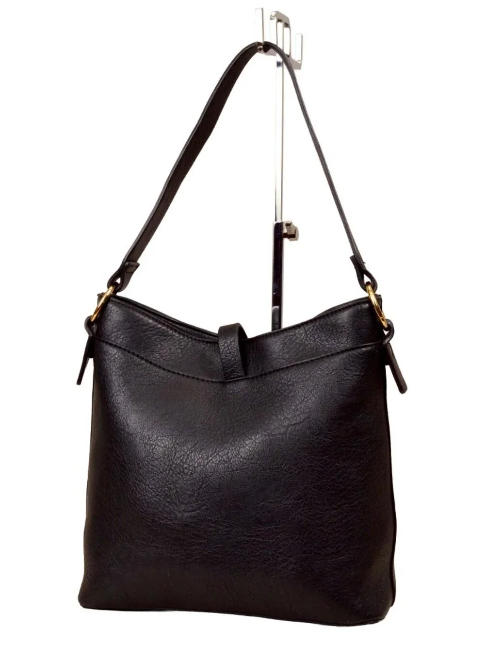 Moda Luxe Natasha Hobo Vegan Leather Black